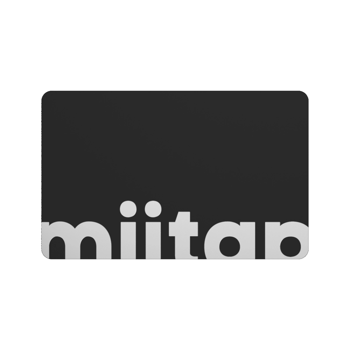 animated miitap silver black metal card